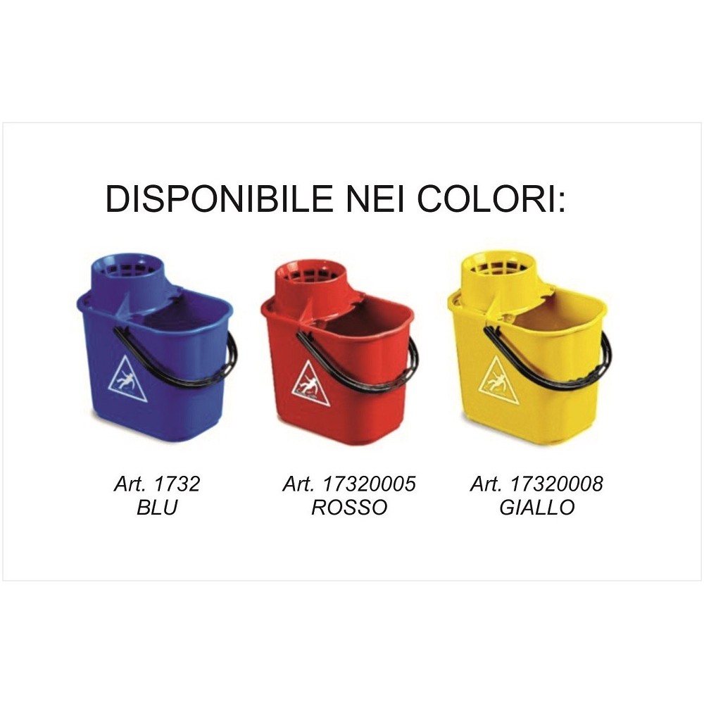 Vileda Style Secchio Con Strizzatore - Viola E Grigio, Capacità 16L, Strizzafacile