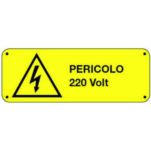 CARTELLO PERICOLO 220 VOLT