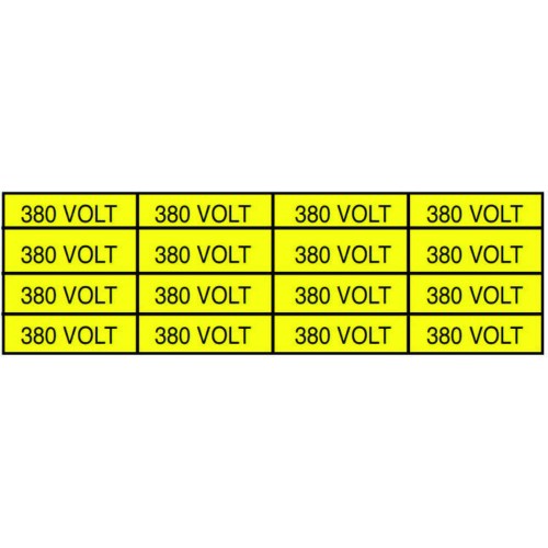 ETICHETTE 380 VOLT